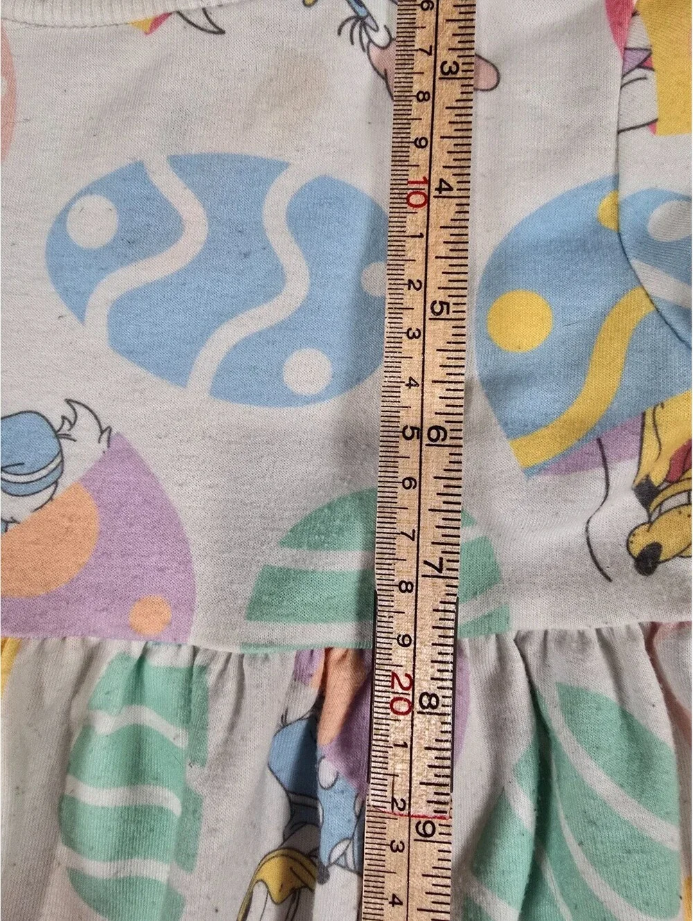 Disney Toddler Girl Sz 4T Knee Length Pastel Easter Egg Dress Mickey and Friends